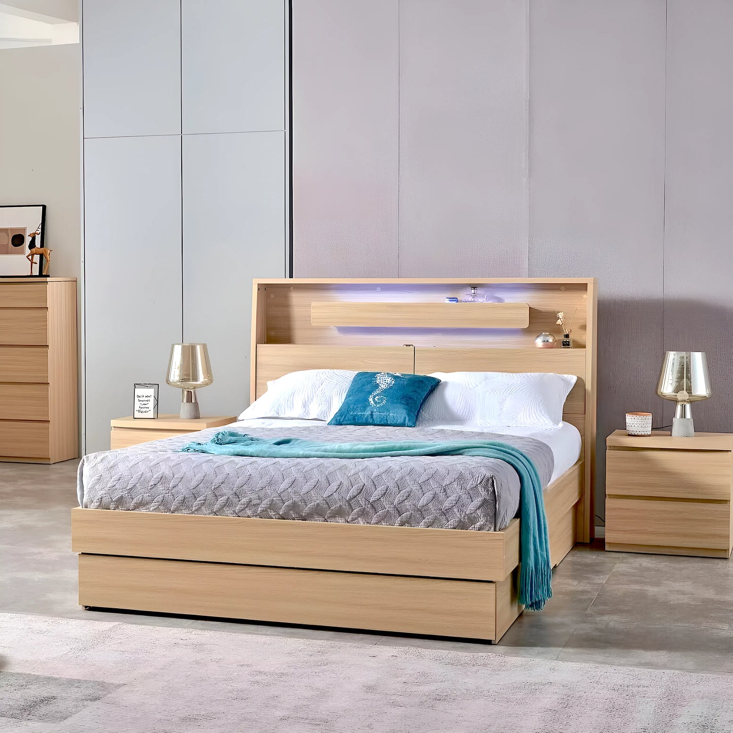 Astra queen bed with storage