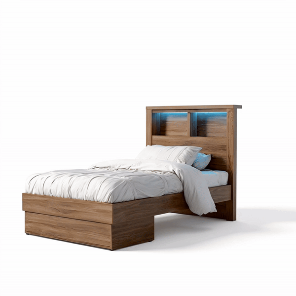 Bali Bed Frame S,KS (Oak, White)