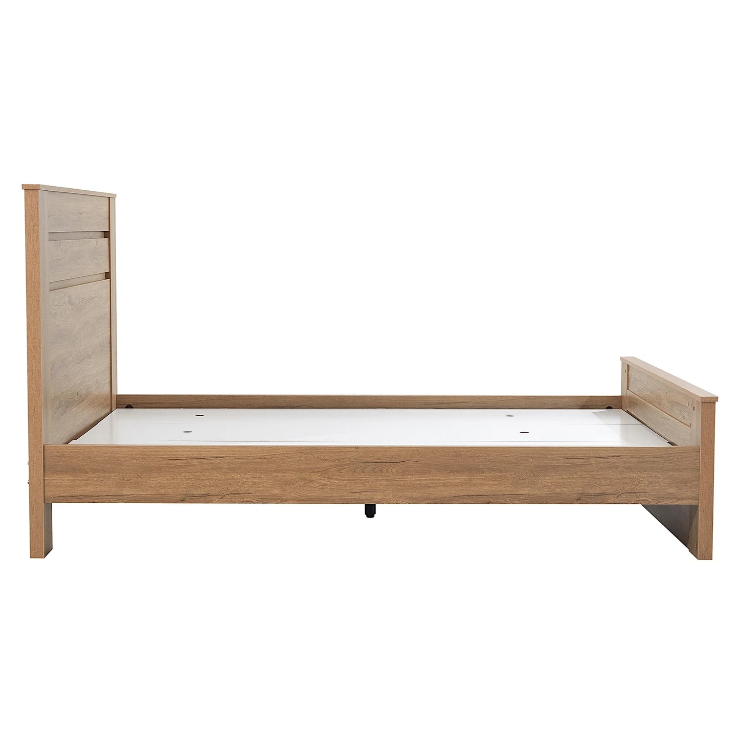Jason wooden bed frame in dark oak - available in double and queen size