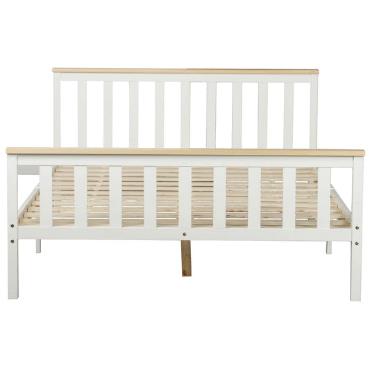 Glebe bed frame in white finish (front view)