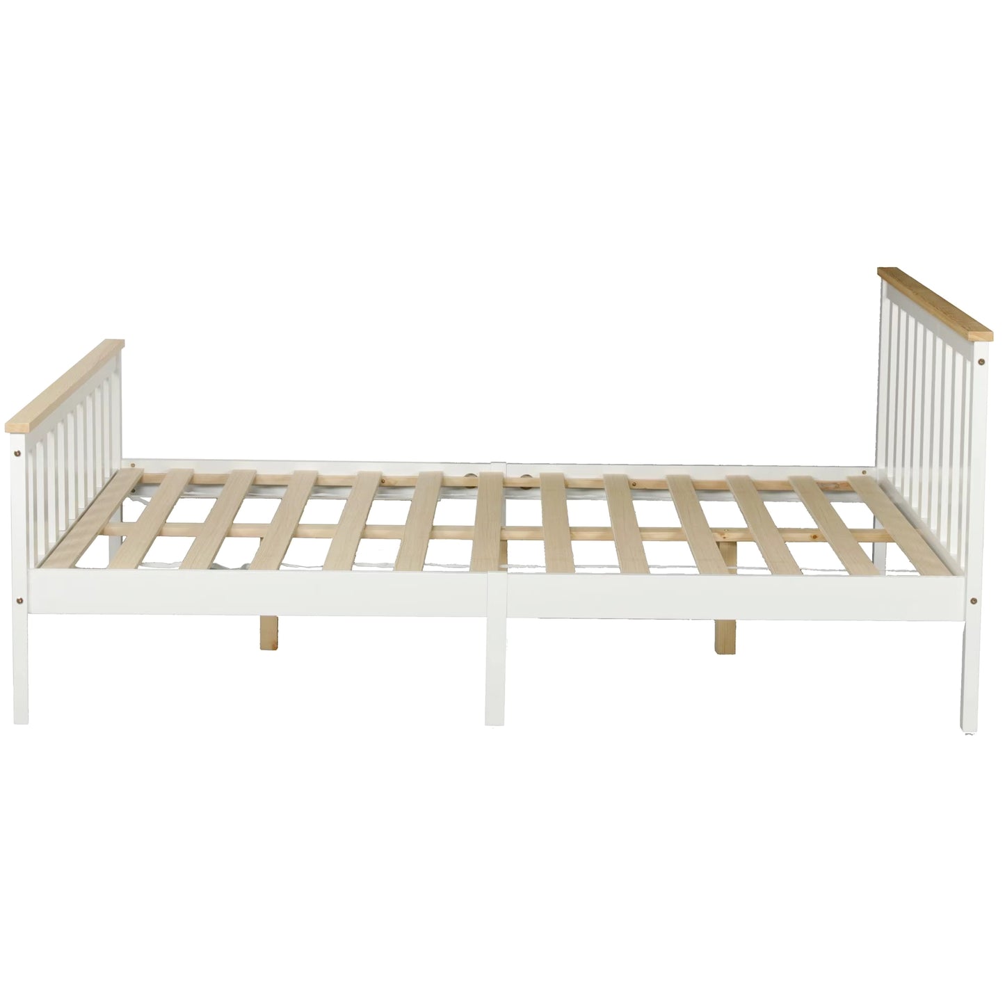 Glebe bed frame in white finish - wooden king single size platform bed frame