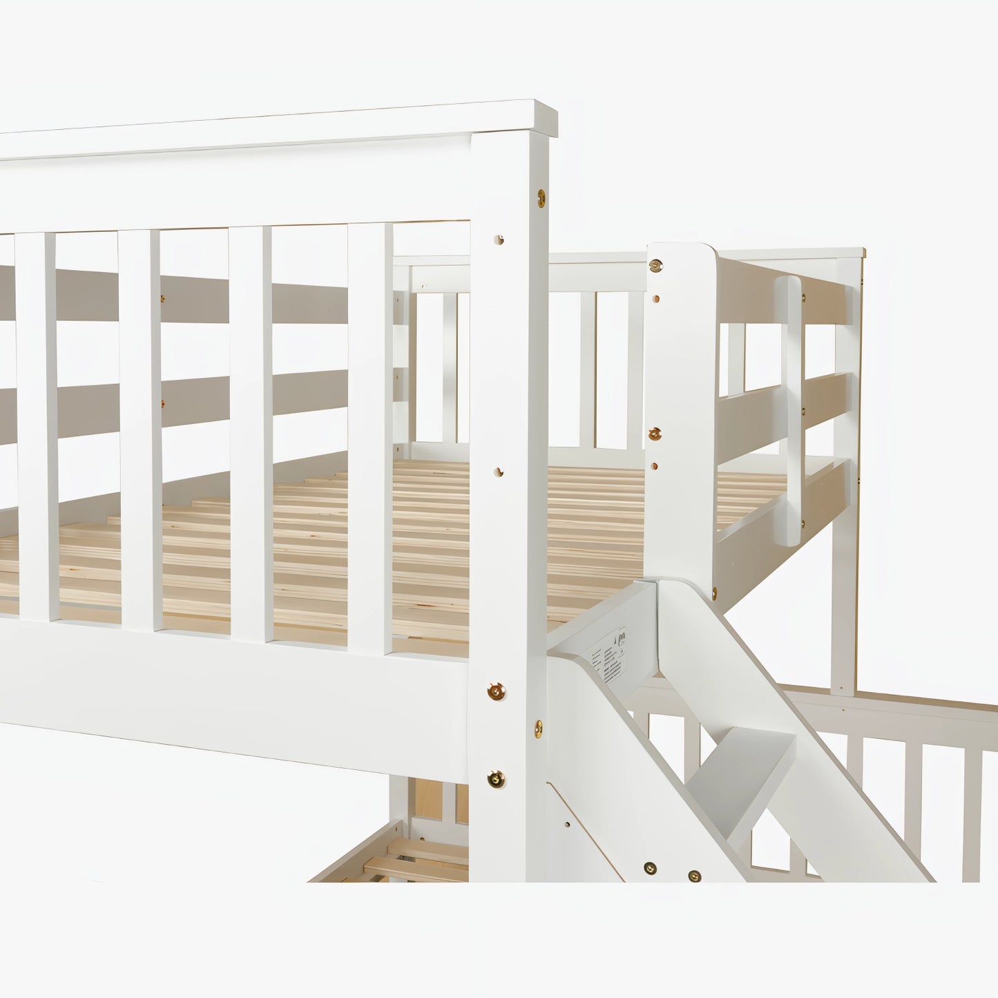 Glebe bunk bed in white (top bunk view)