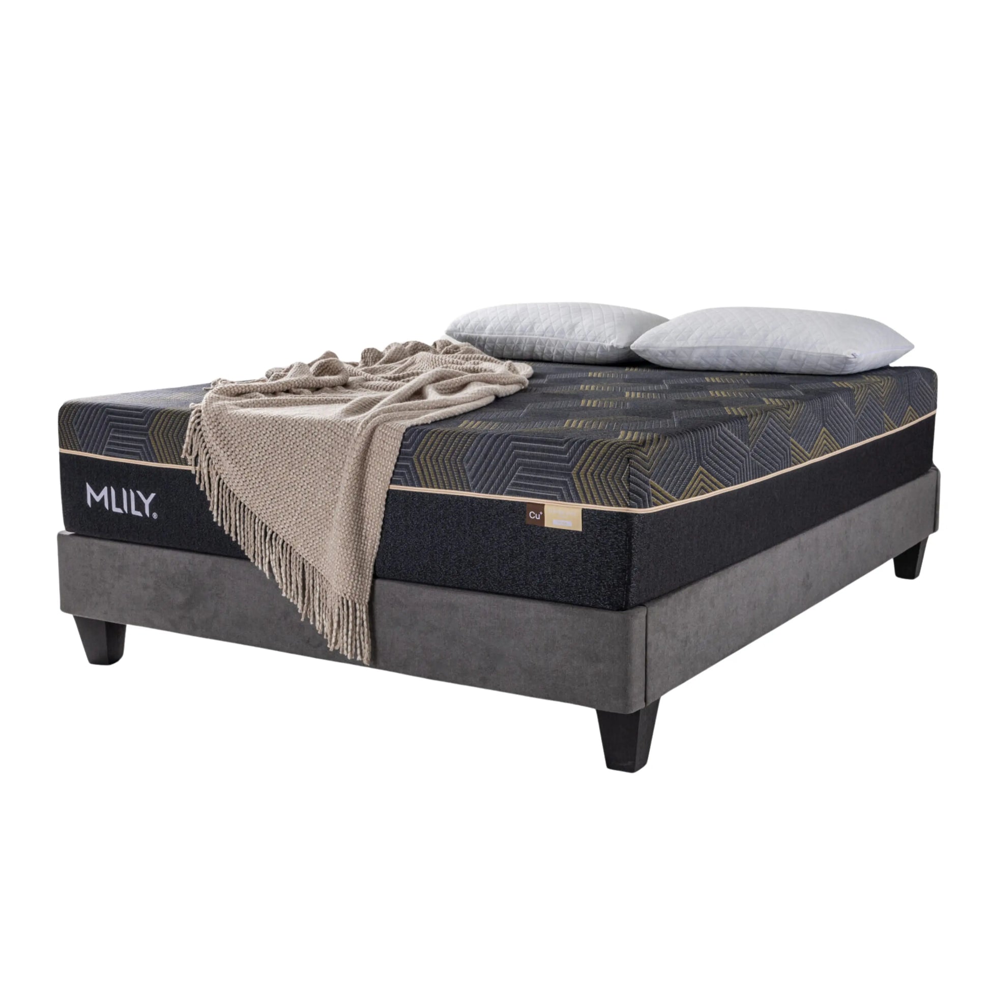 Mlily copper vital mattress on bed base