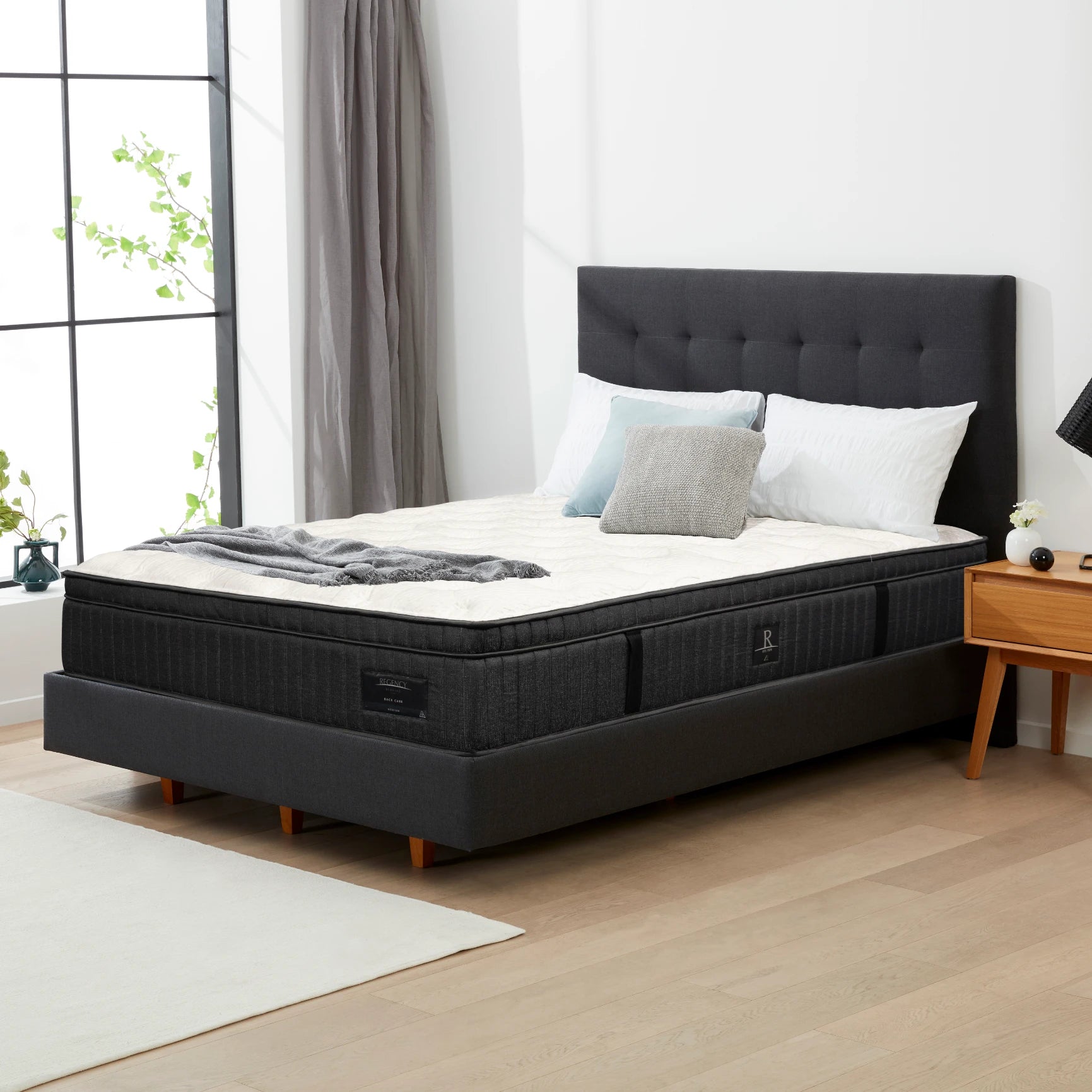 Rendered regency back care mattress side