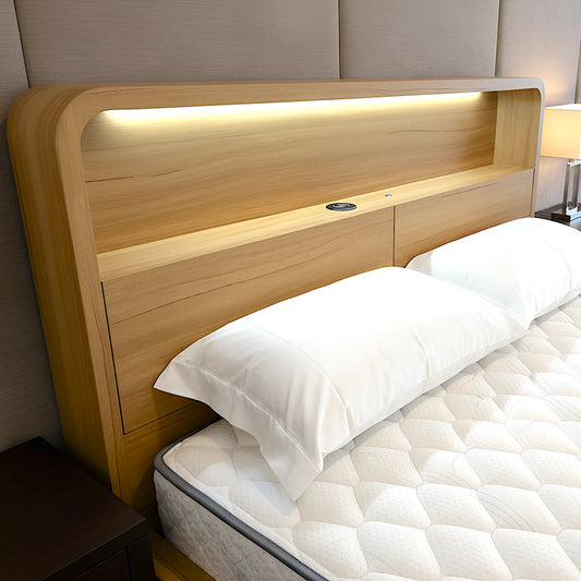 Trendy bed frame head board view