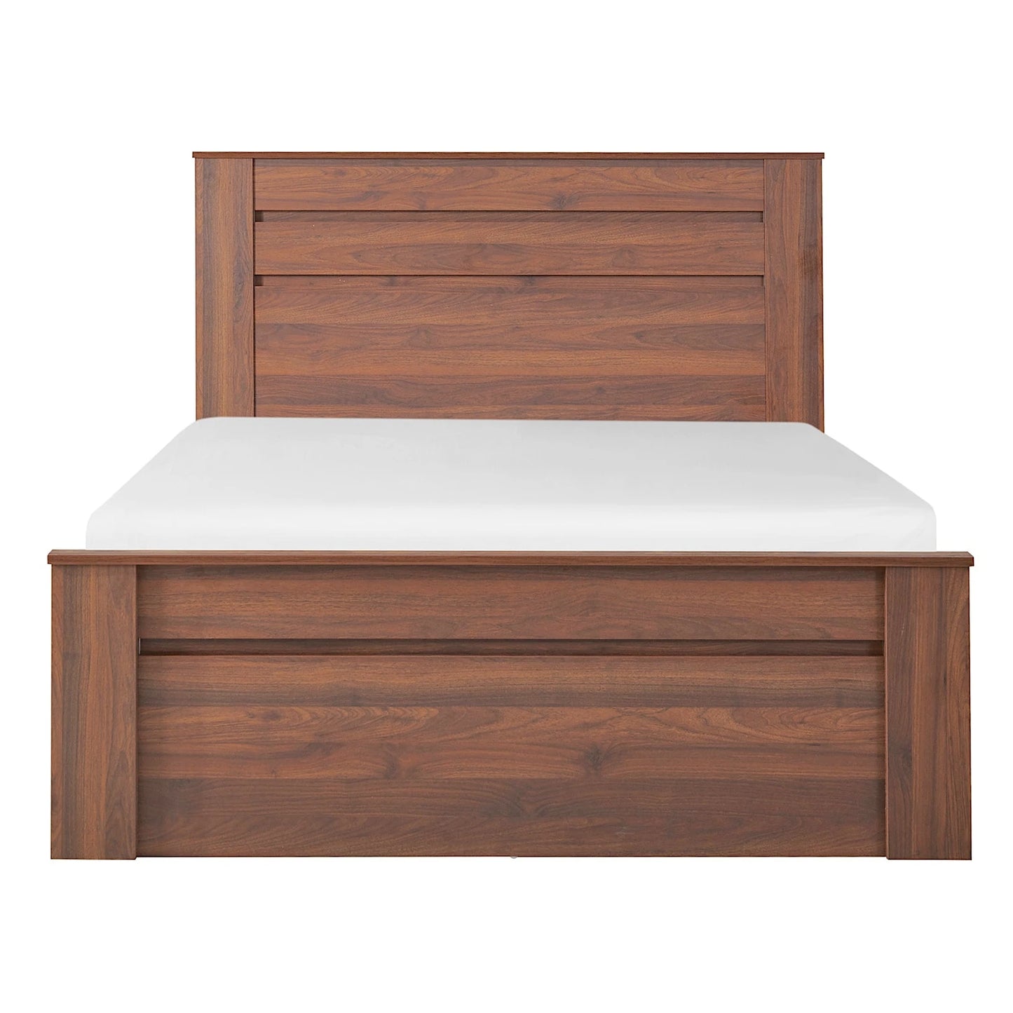 Jason wooden bed frame in walnut - available in double and queen size