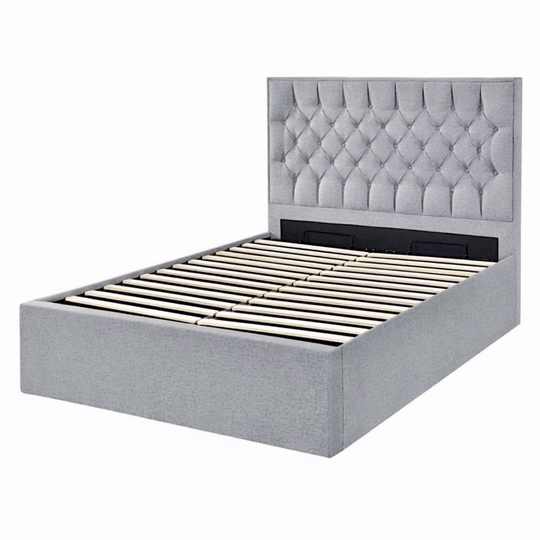 William Gas Lift Bed Frame - Grey