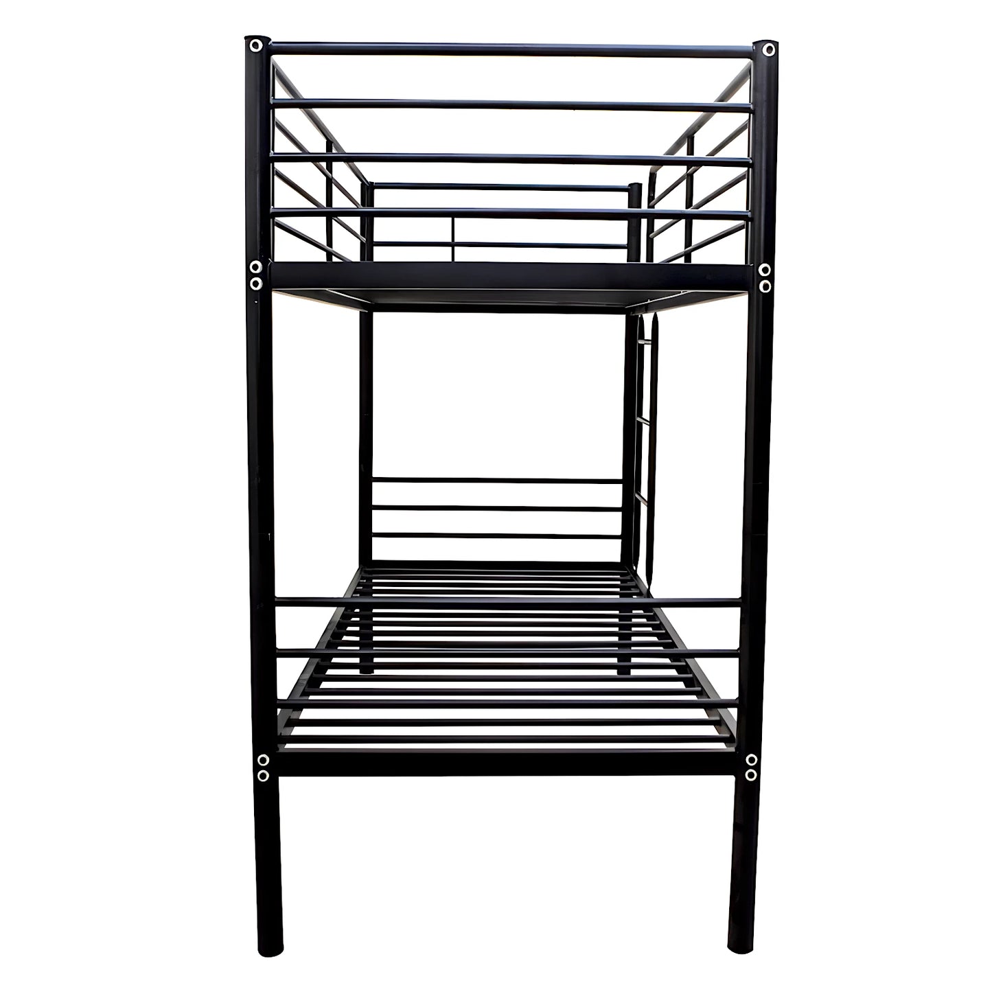 City metal bunk bed side view