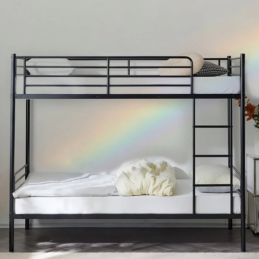 City metal bunk bed - sturdy bunk bed for kids and adults - available in single and king single size