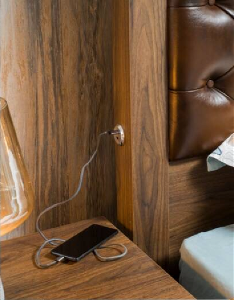 Alexander Bedhead USB charger close up
