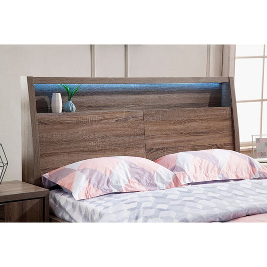 Boston bed head board with storage and LED light