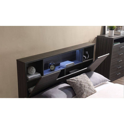 cambridge walnut colour bedhead storage LED light USB 