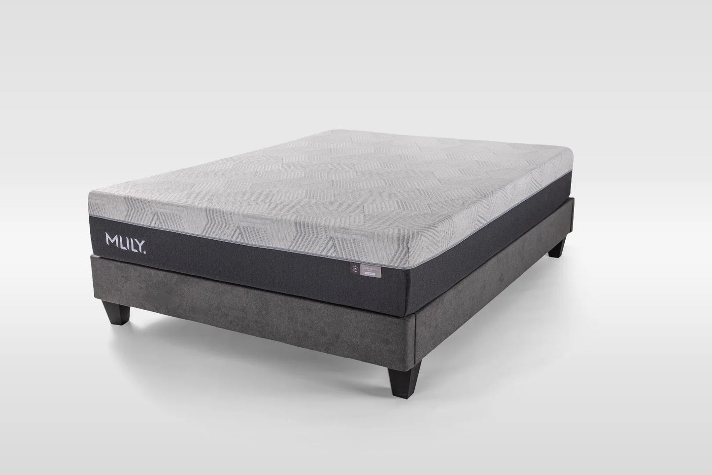 Carbon cool mattress with base side view
