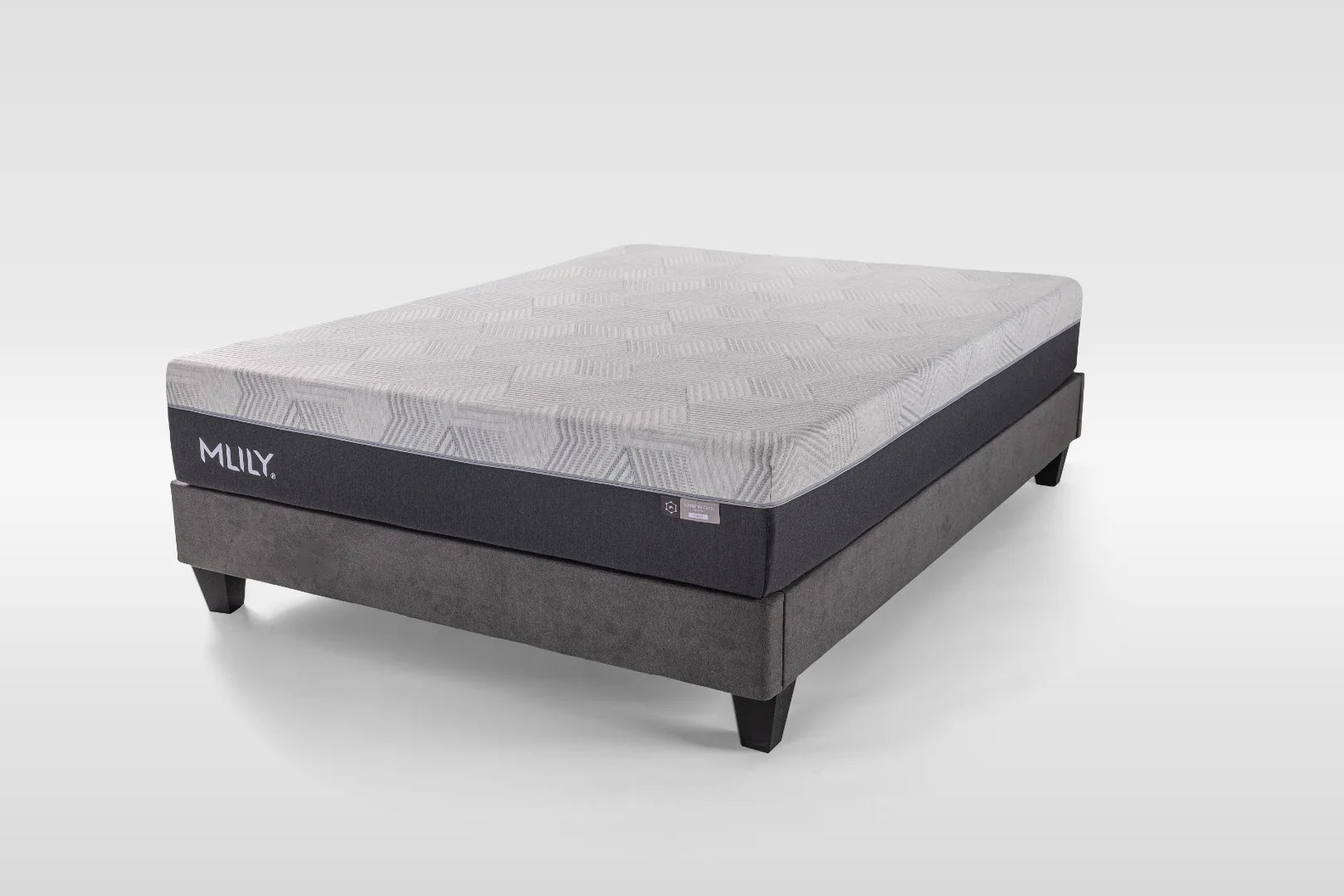 Carbon cool mattress with base side view