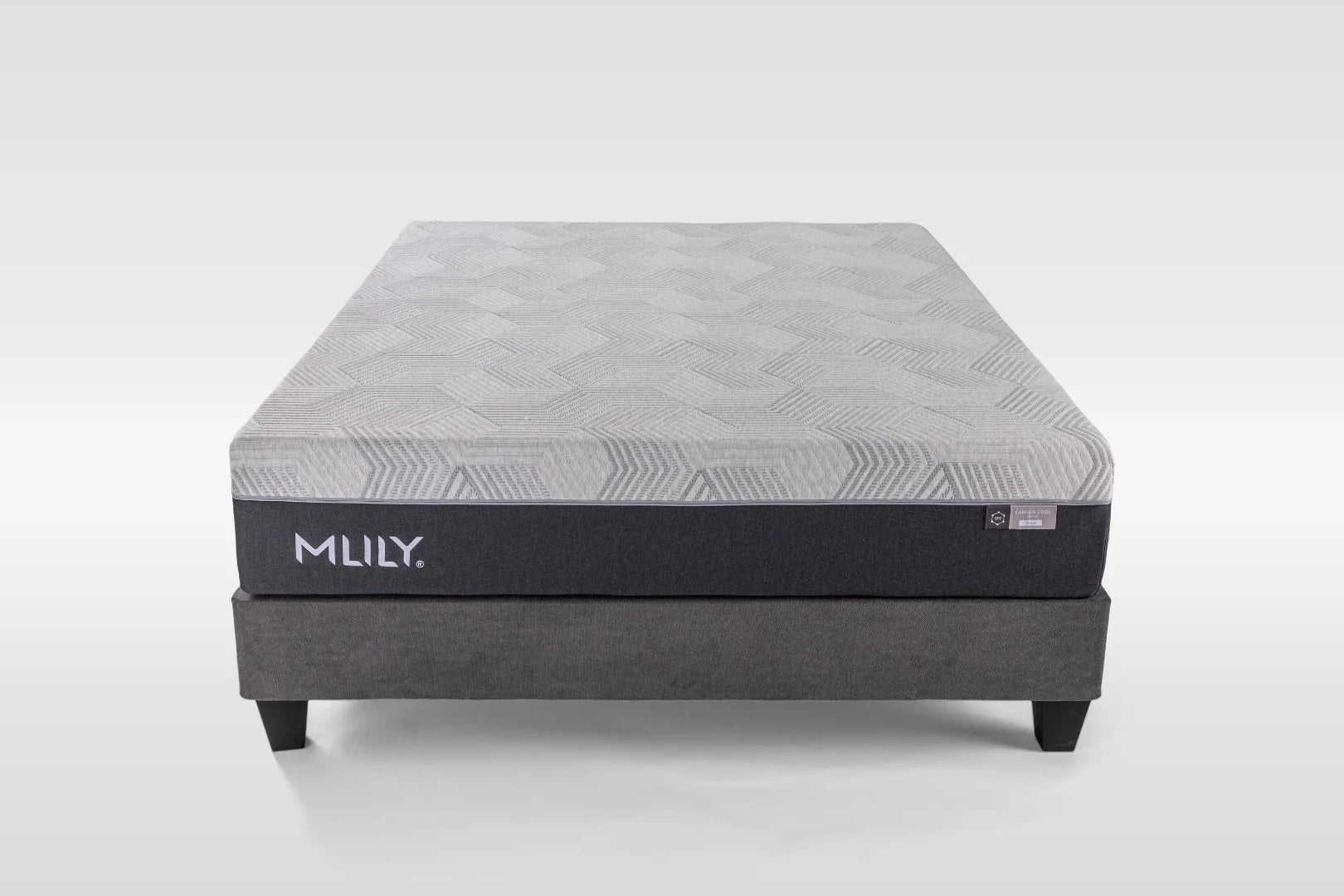 Carbon cool mattress with base front view