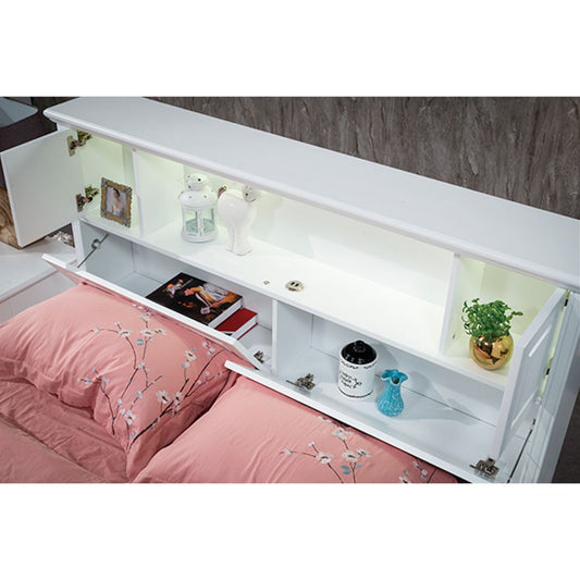 Da vinci bed head with storage LED light USB charger