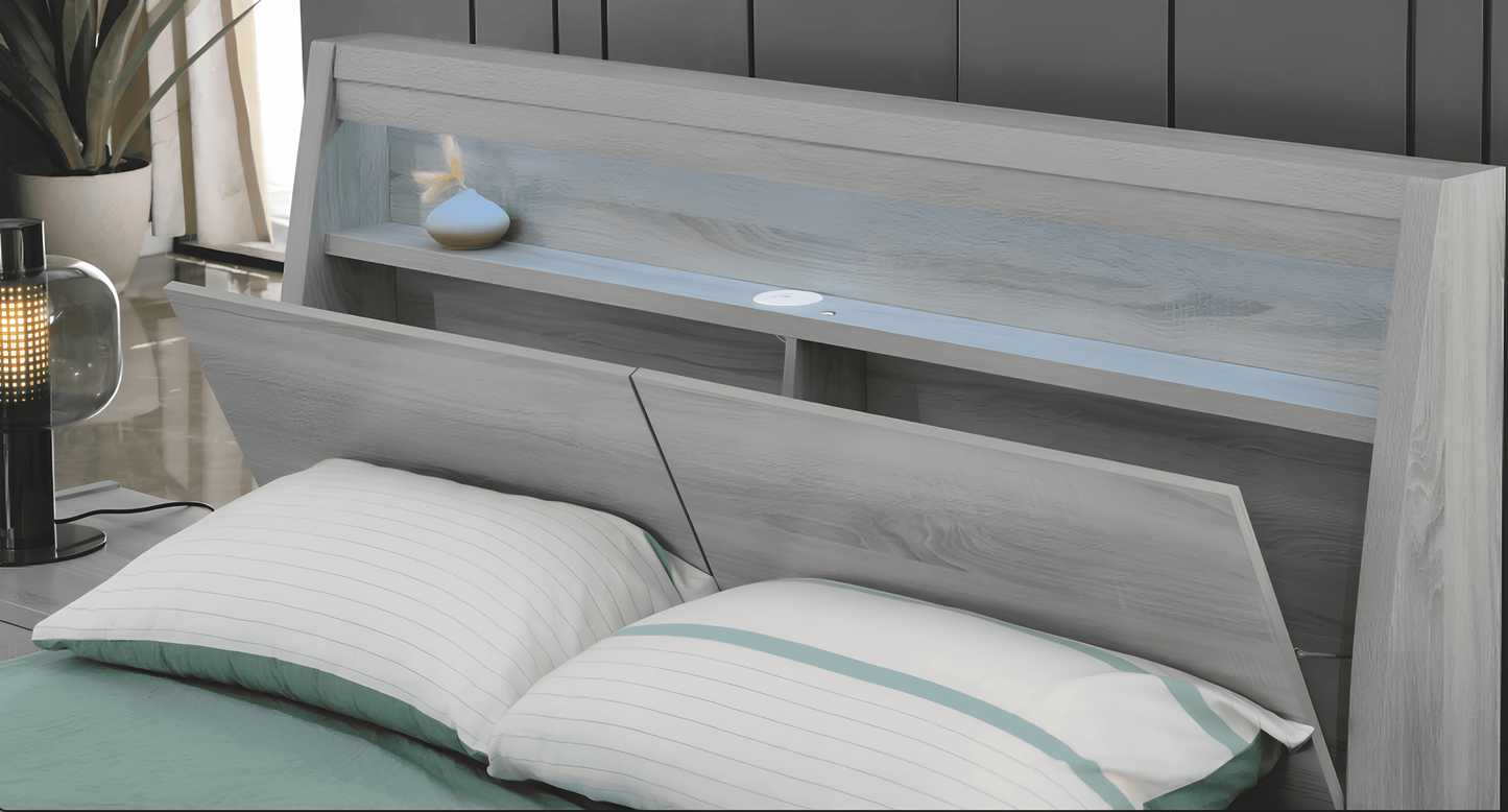 edgecliff bedhead queen cement grey