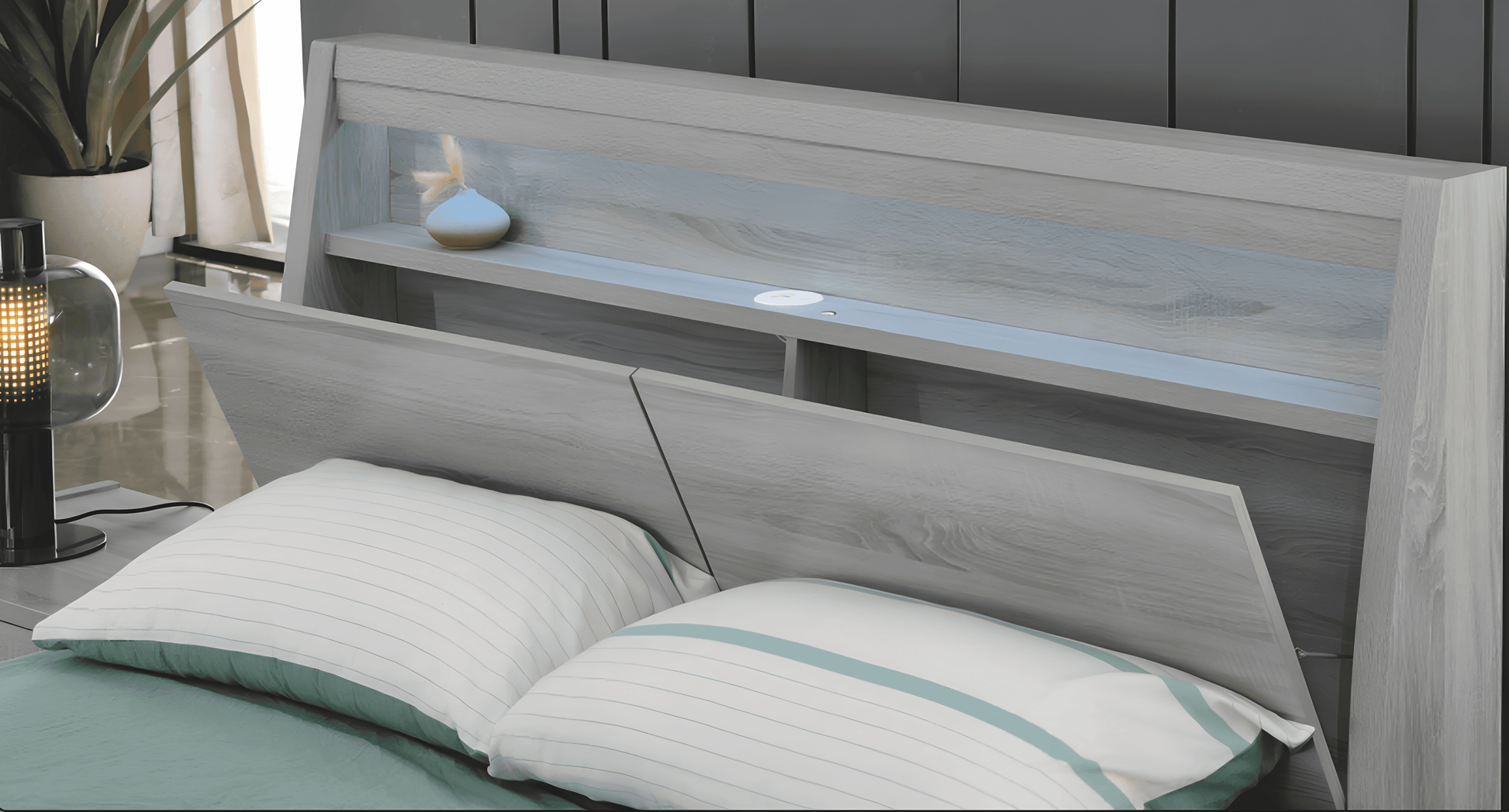 edgecliff bedhead queen cement grey