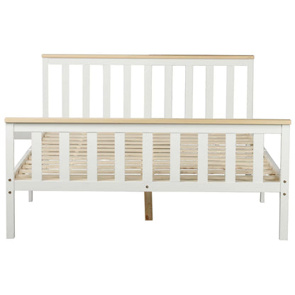 Glebe bed frame in white finish (front view)