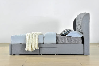 Harvey bed frame in grey - available in double and queen size