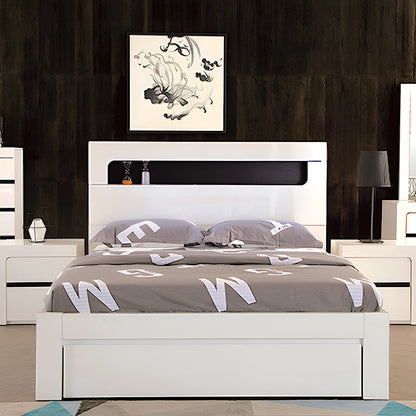 Infinity gas lift bed in white