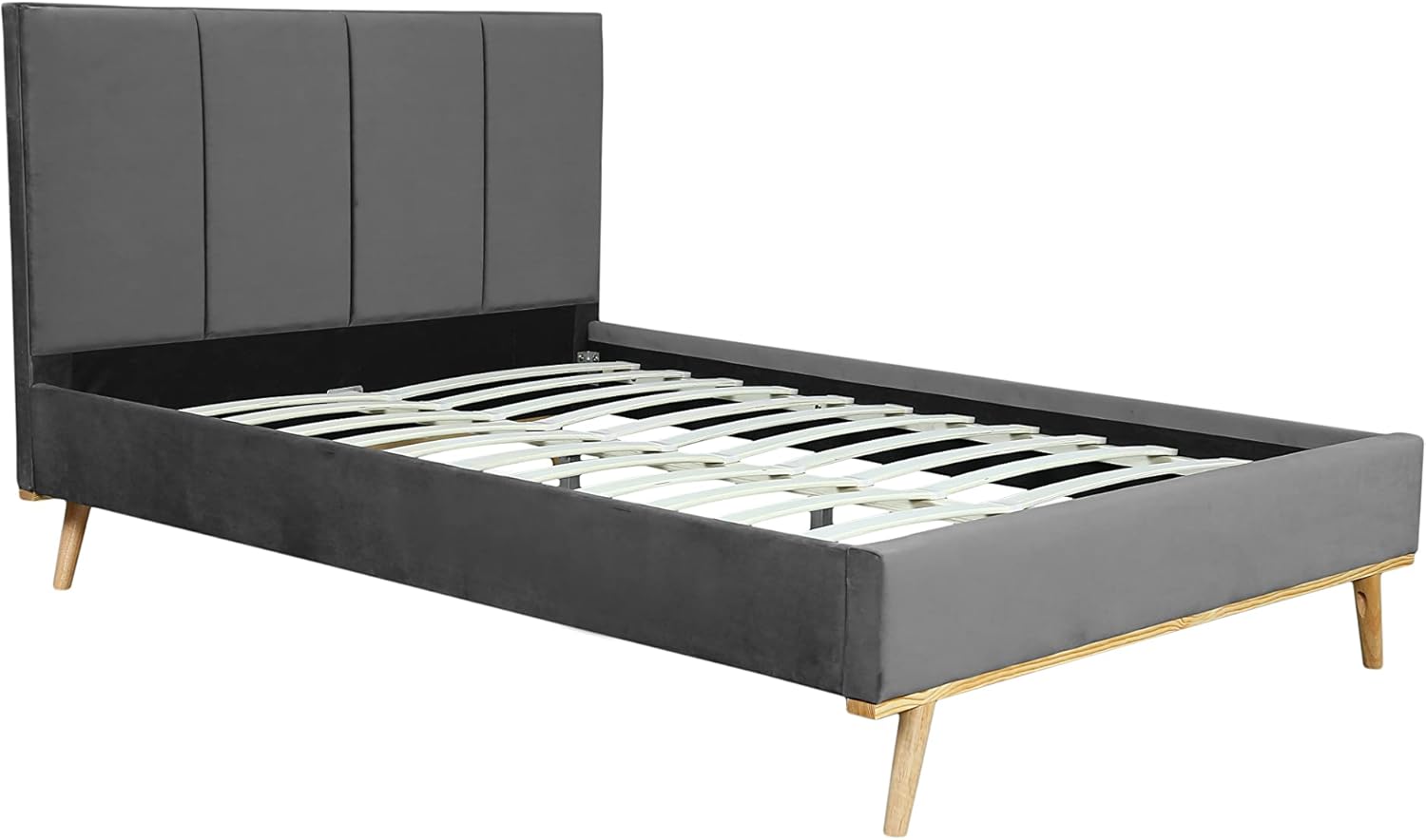 matthew bed frame slats, plush velvet
