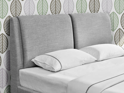 Rebecca light grey fabric bedhead