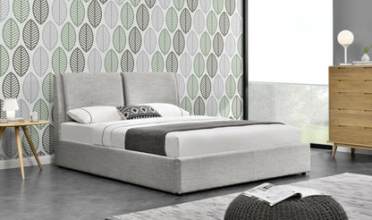 Rebecca light grey gas lift bed