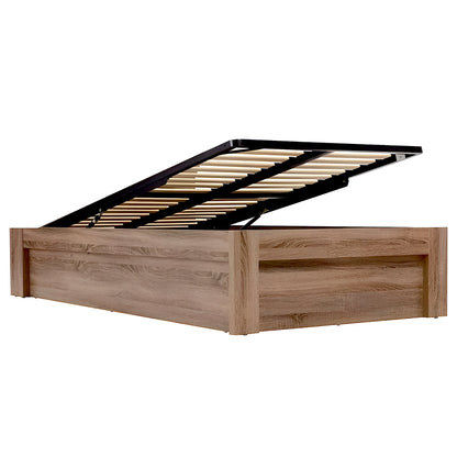Alpha bed frame gas lift storage detail
