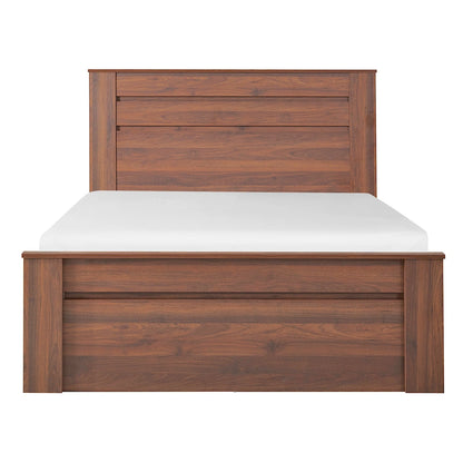 Jason wooden bed frame in walnut - available in double and queen size
