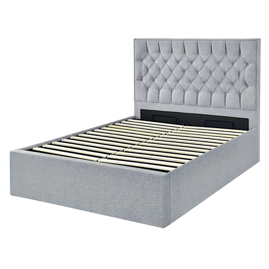 William queen size bed frame in grey