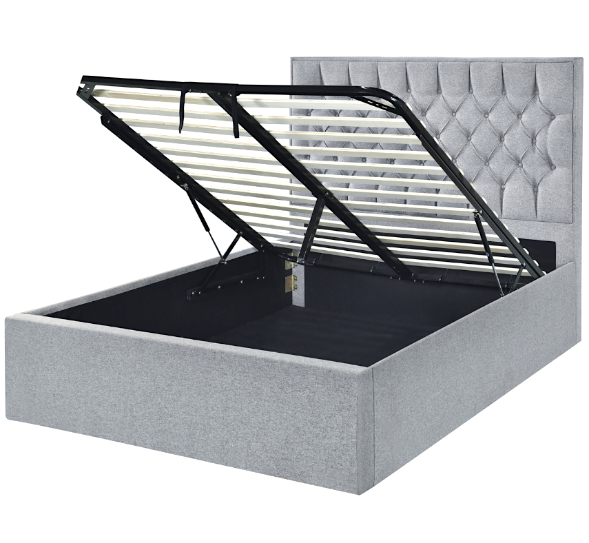 William grey queen size gas lift bed frame
