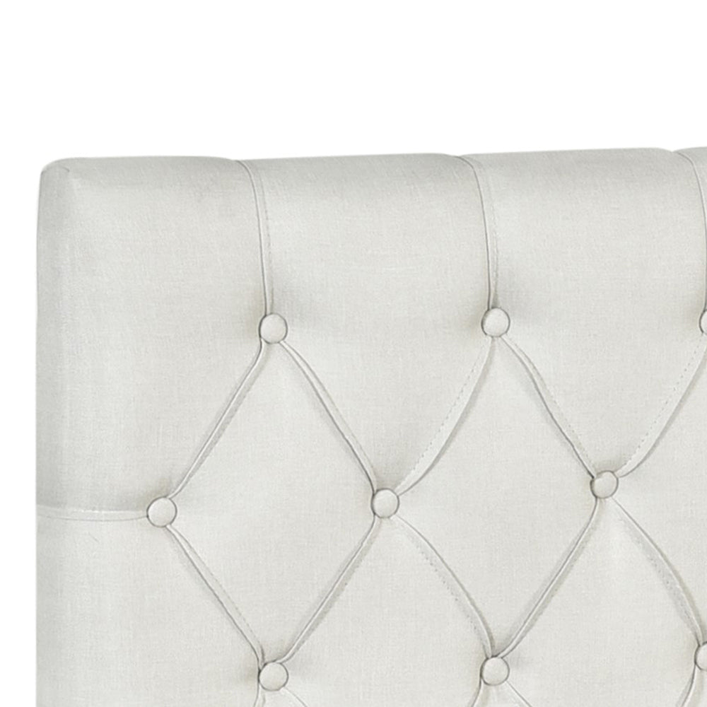 Andy bedhead fabric, cream, beige colour closeup look