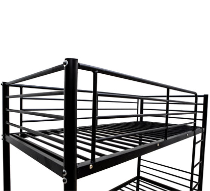 City metal bunk bed - top bunk detail