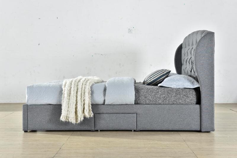 henry bed frame side image with drawers