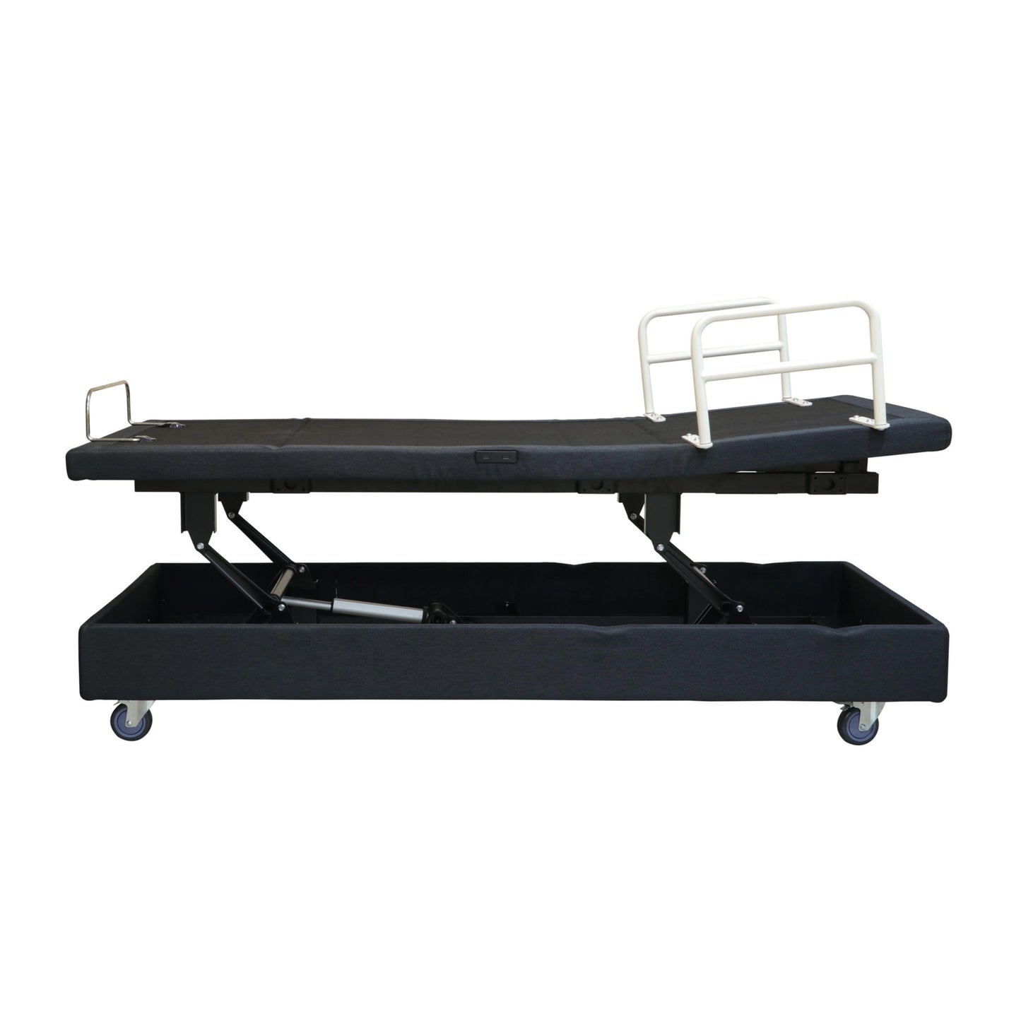 iActive hilo adjustable lift bed king single side view