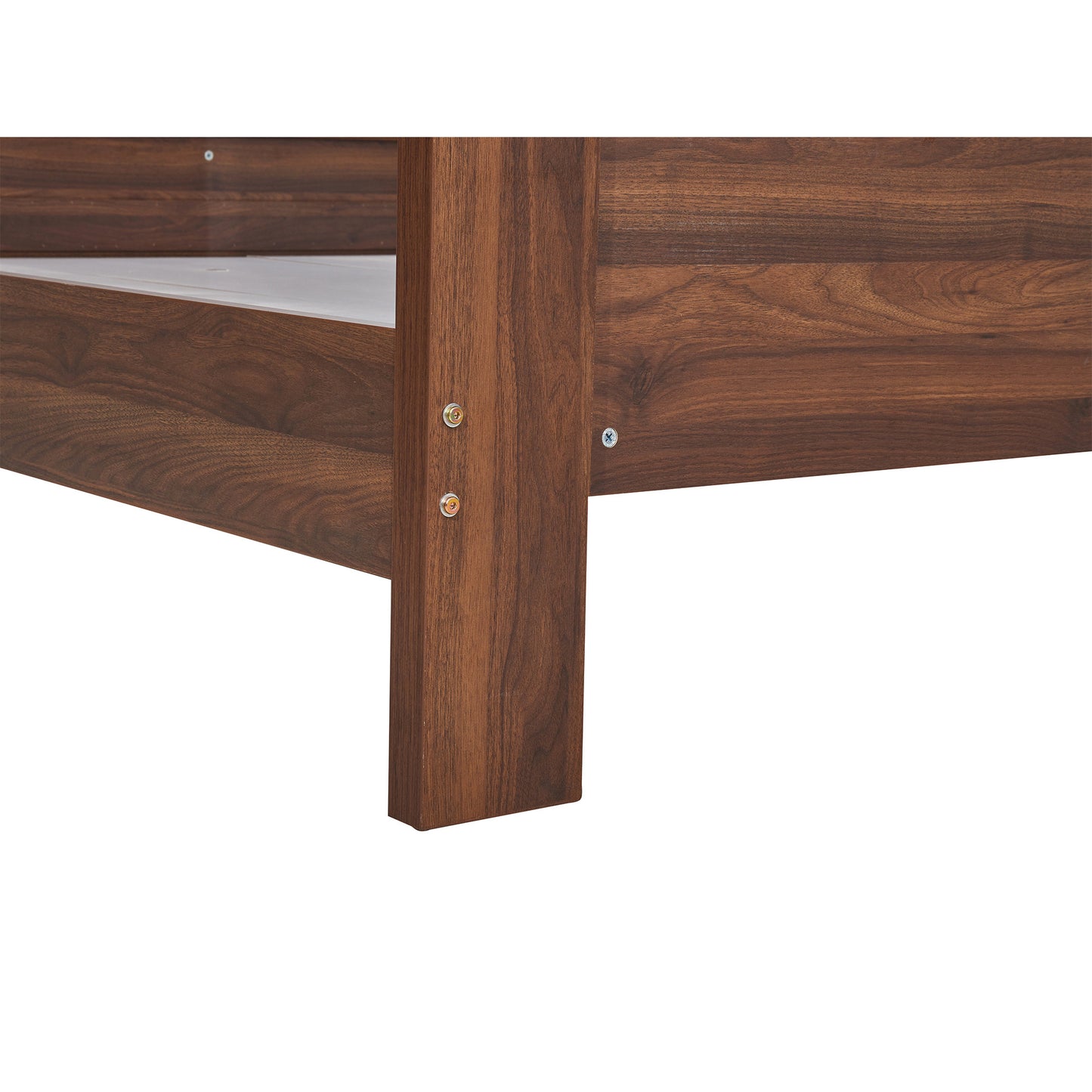 jason bed frame walnut close up leg detail photo