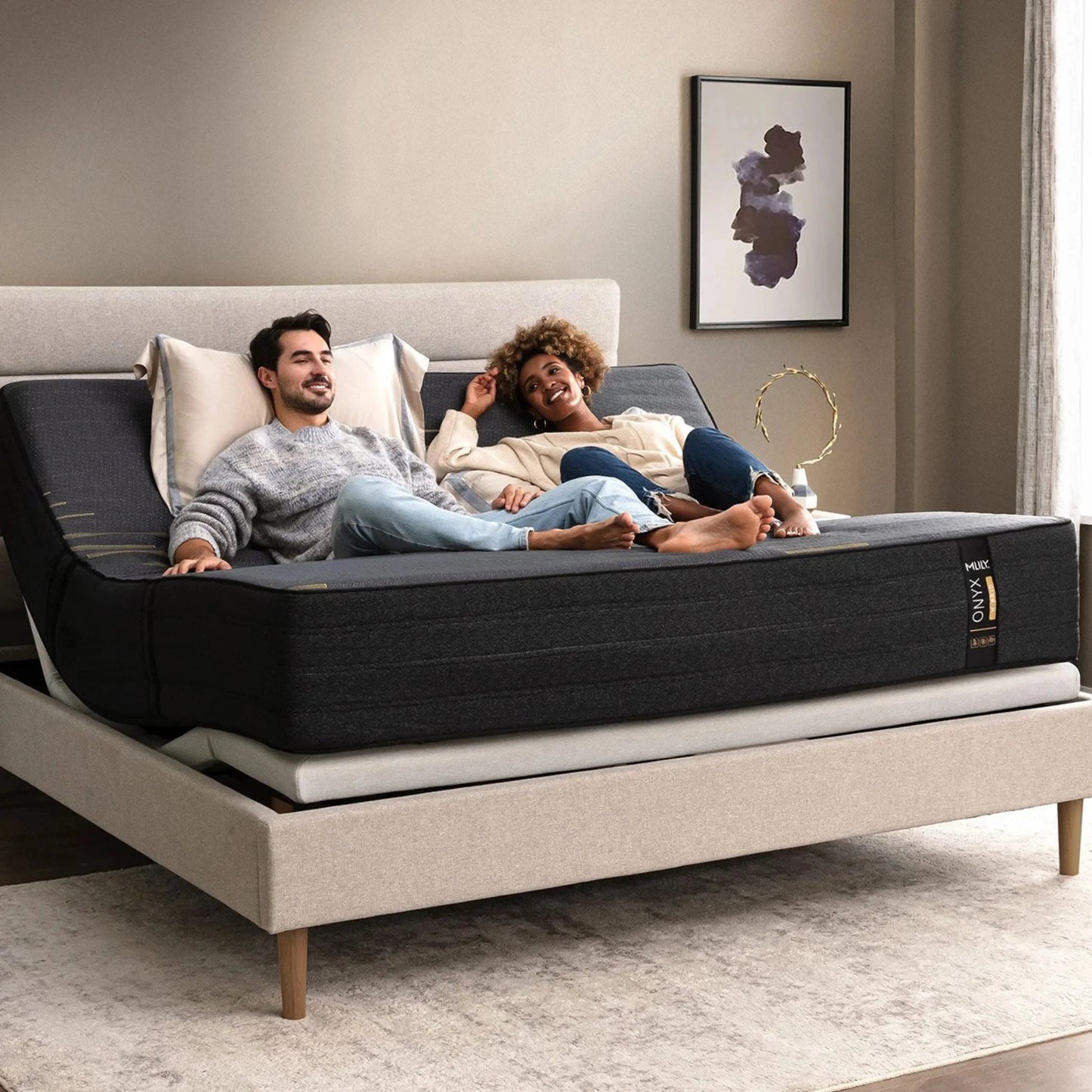 mlily onxy firm mattress with adjustable base