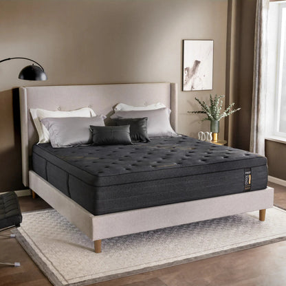 mlily onxy medium mattress on bed frame