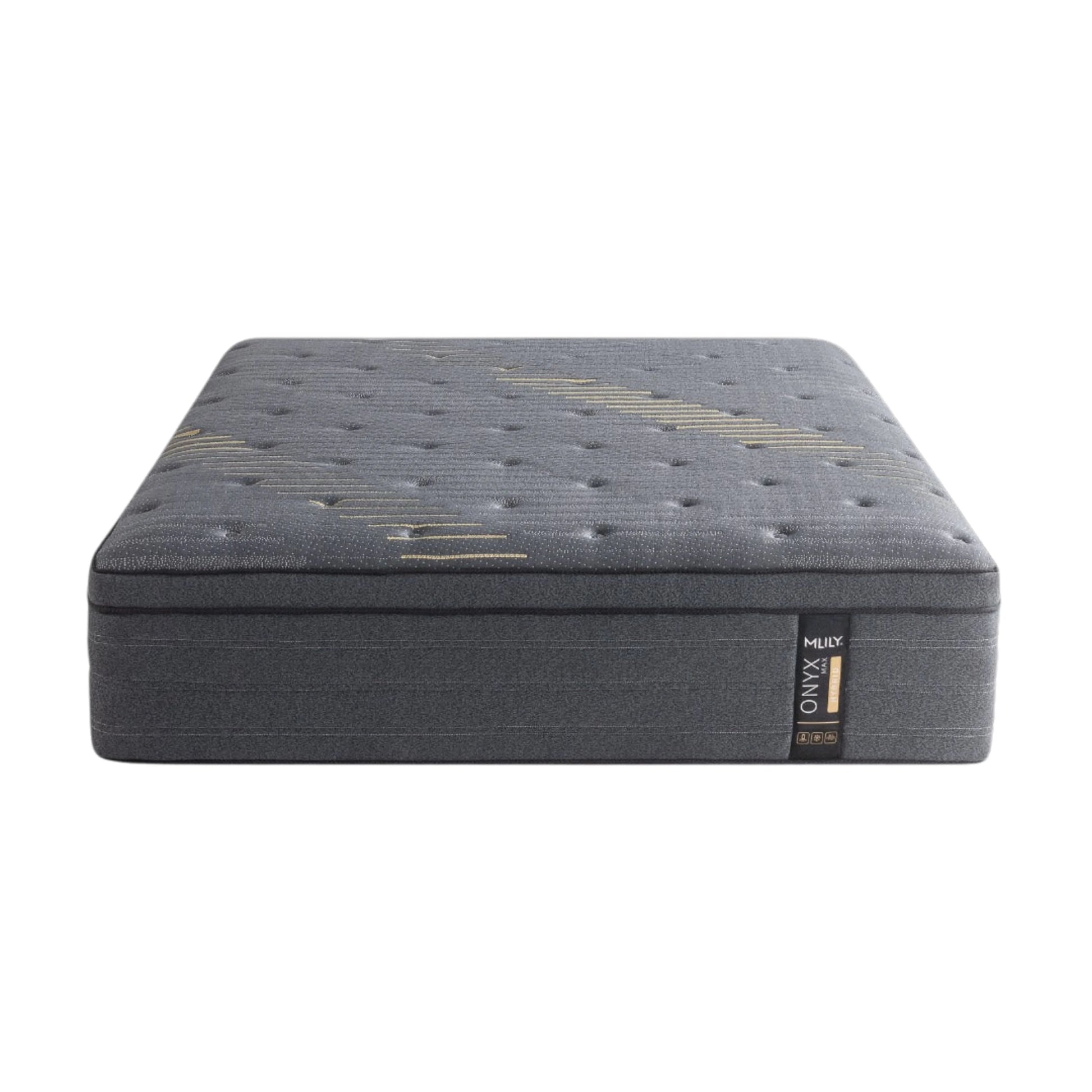 mlily onxy plush queen mattress front view